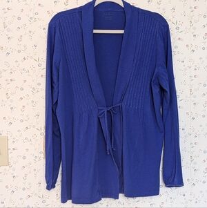 💙 LL Bean XL Top Royal Blue Cover Up Layer Lagenlook Clean Girl